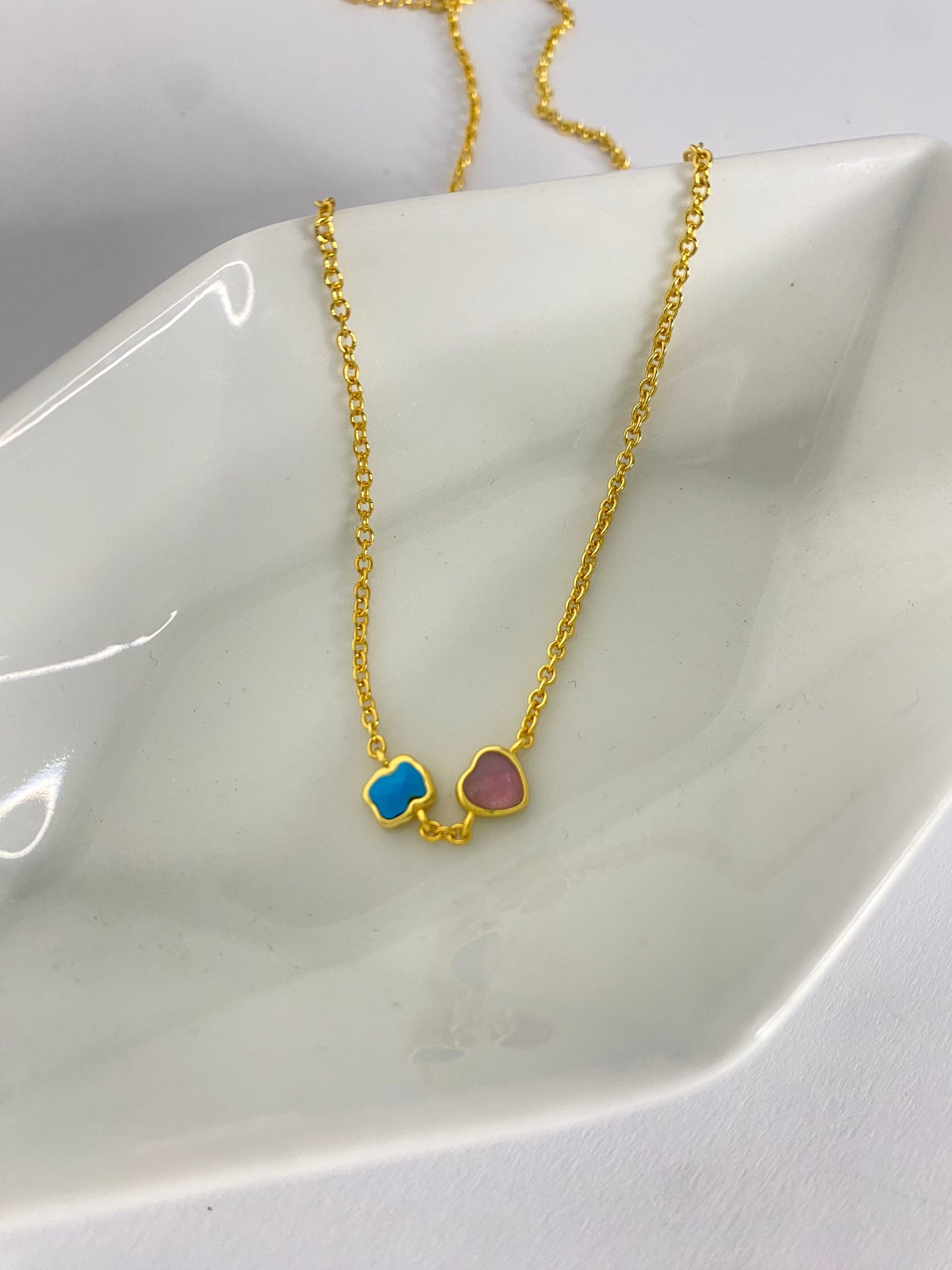 Collar oso y corazón 🧸💜