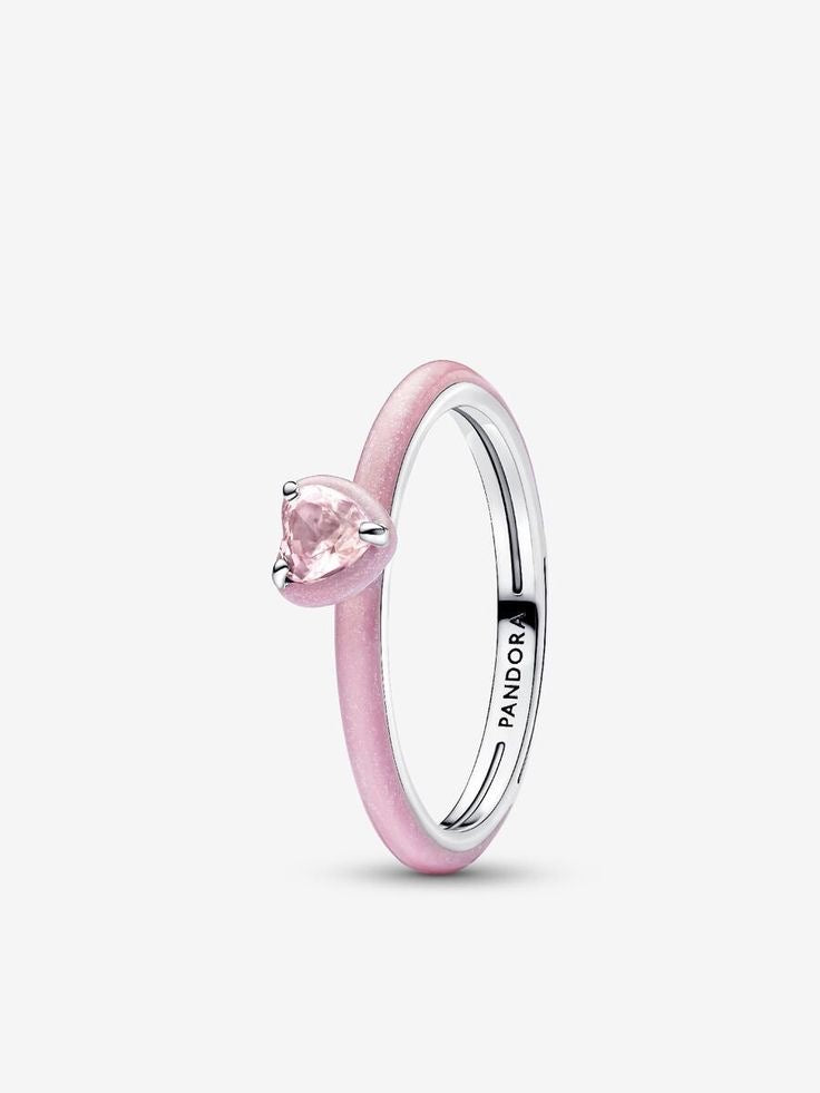 Anillo Corazon rosado