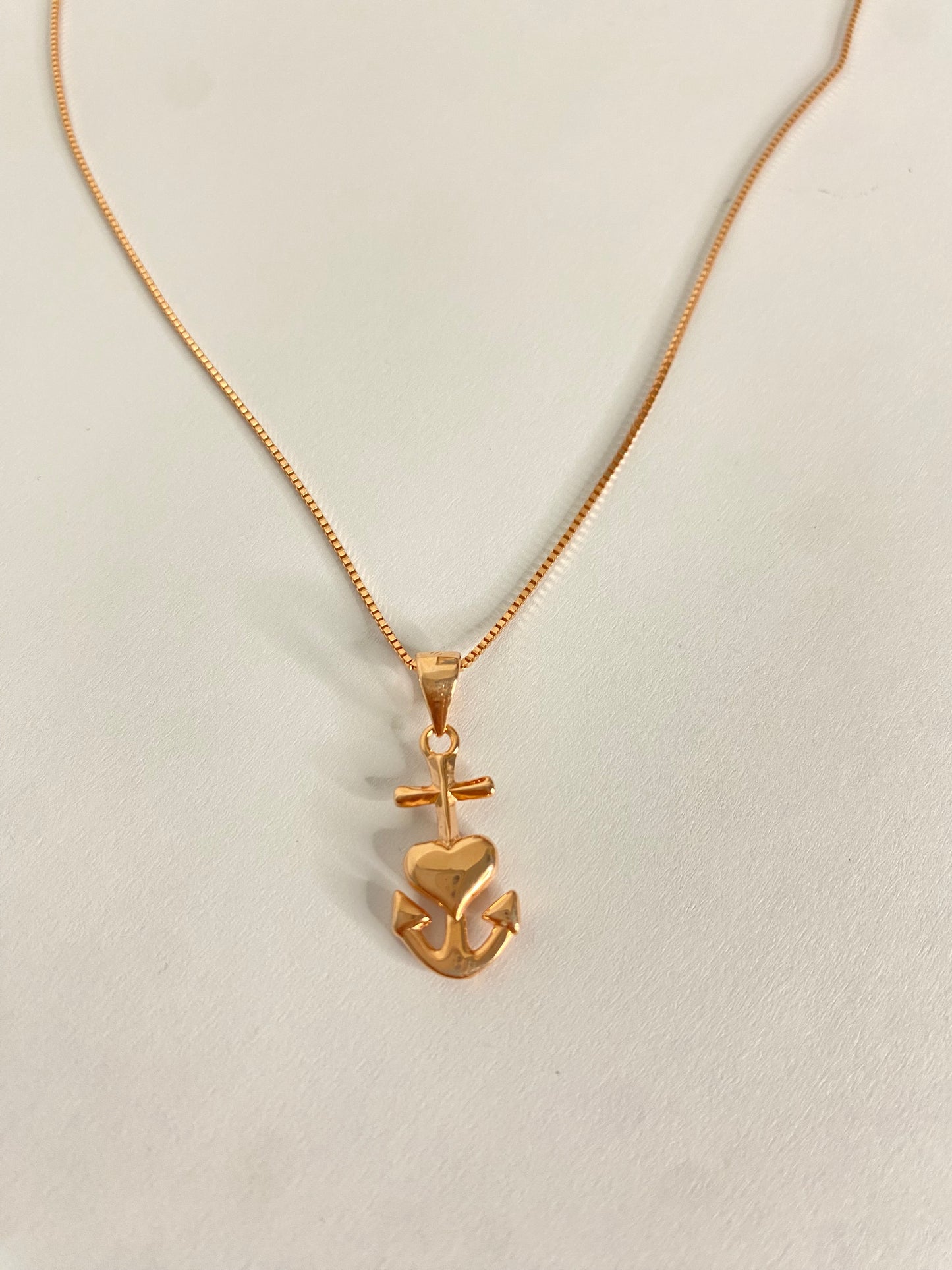 Collar ancla ⚓️ corazón ♥️ Pink gold