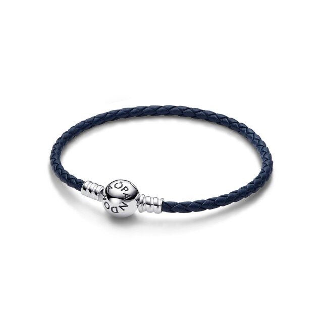 Pulsera de cuero azul