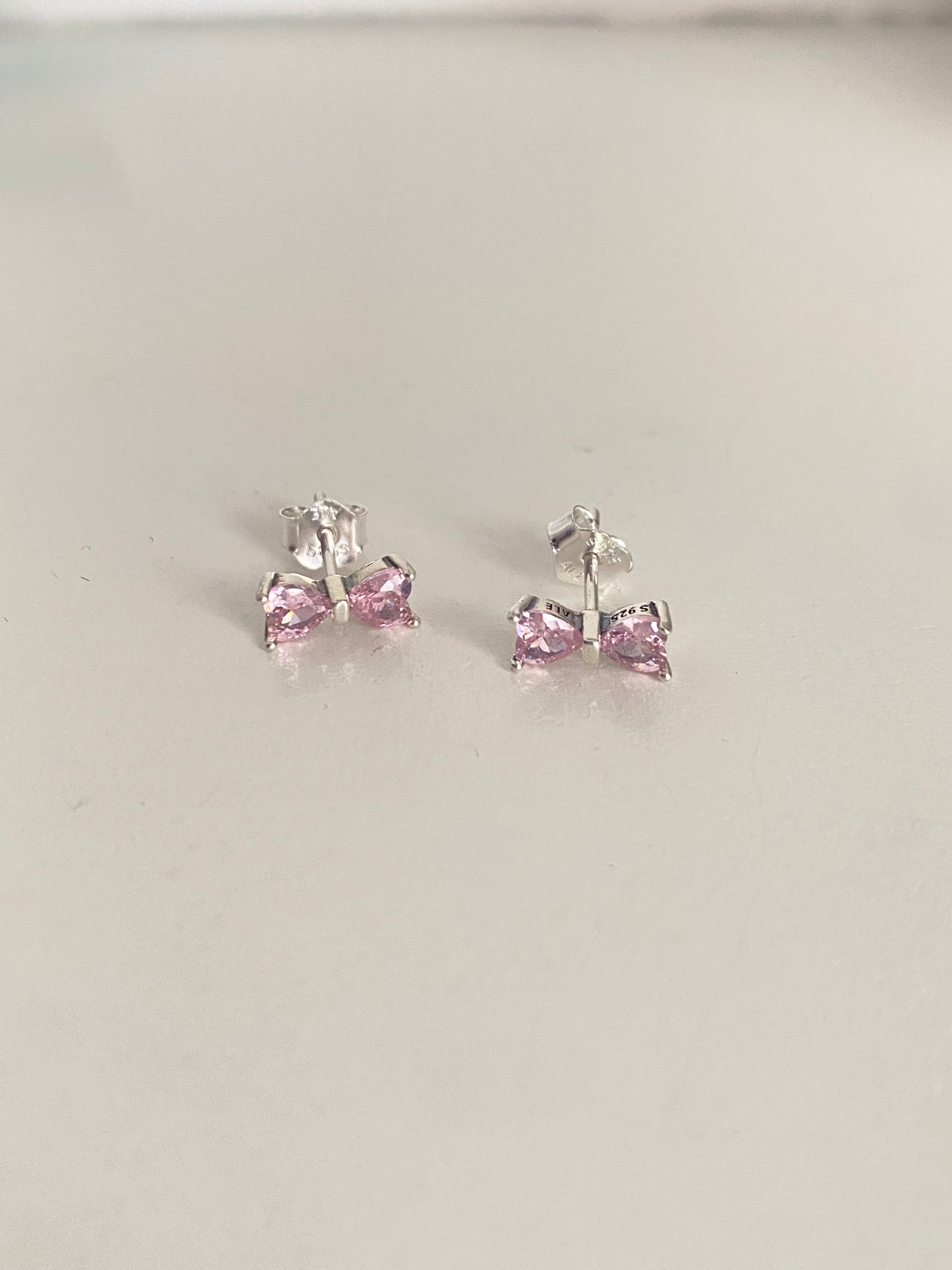 Aretes 🎀 lazos rosados