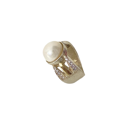 Anillo perla blanca