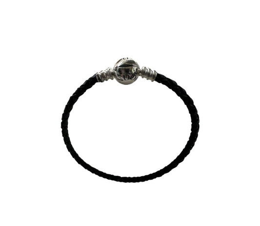 Pulsera de cuero negra