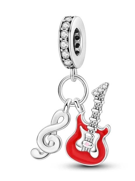 Charm guitarra y nota musical