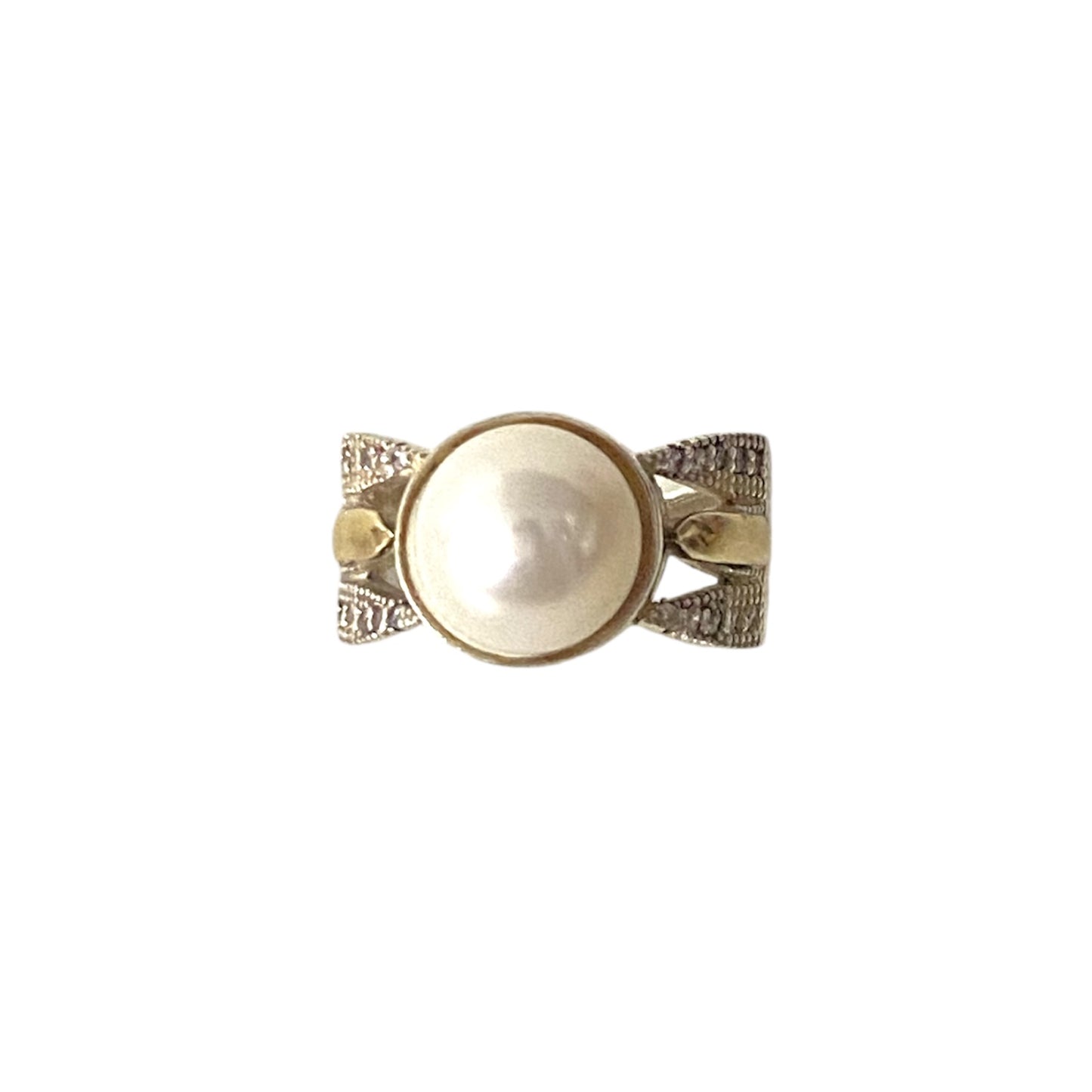 Anillo perla blanca