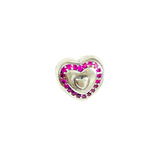 Charm corazón brillos 💖 rosados