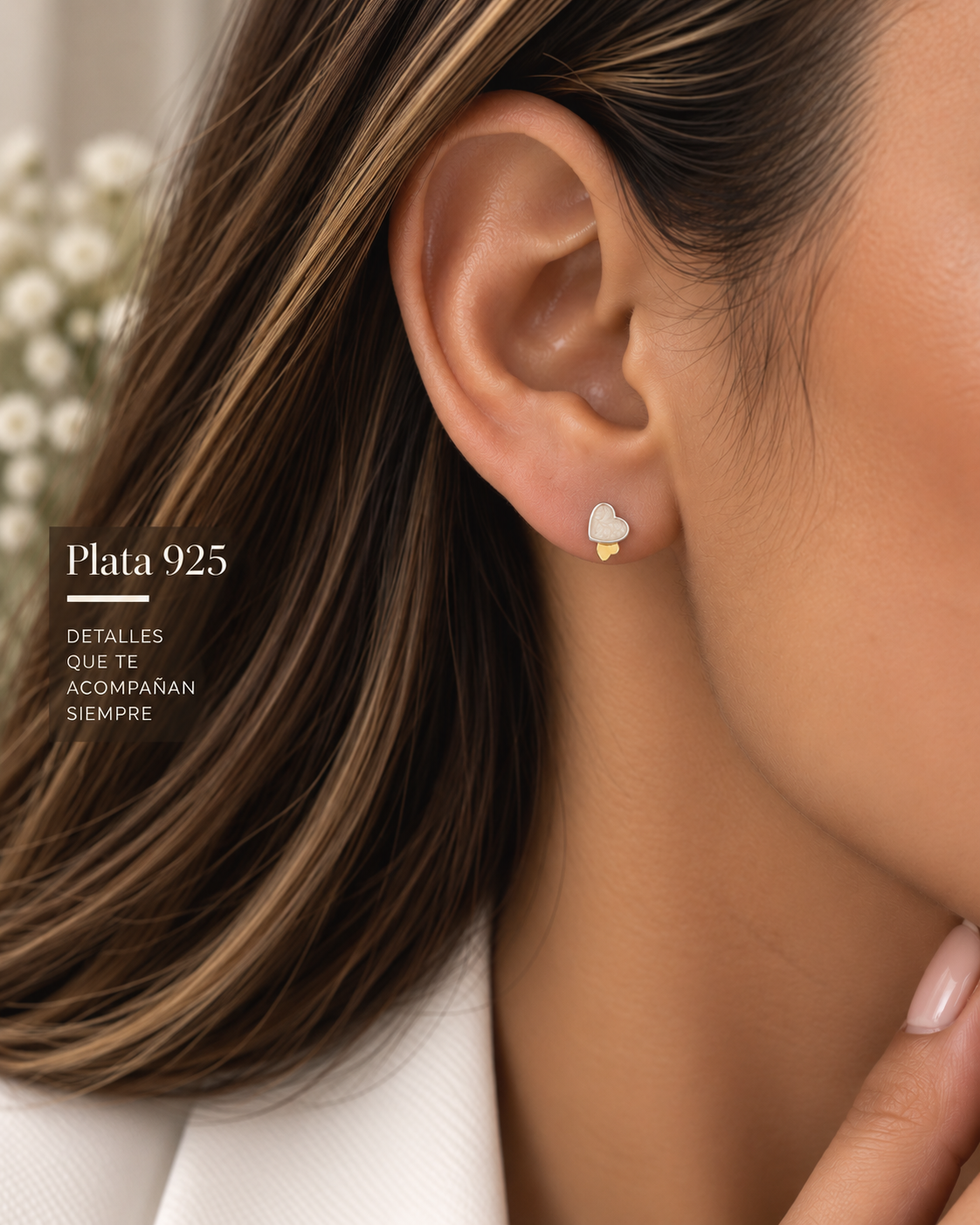 Aretes Corazón Plata 925 💛