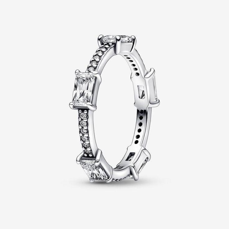 Anillo rectangular sparkling