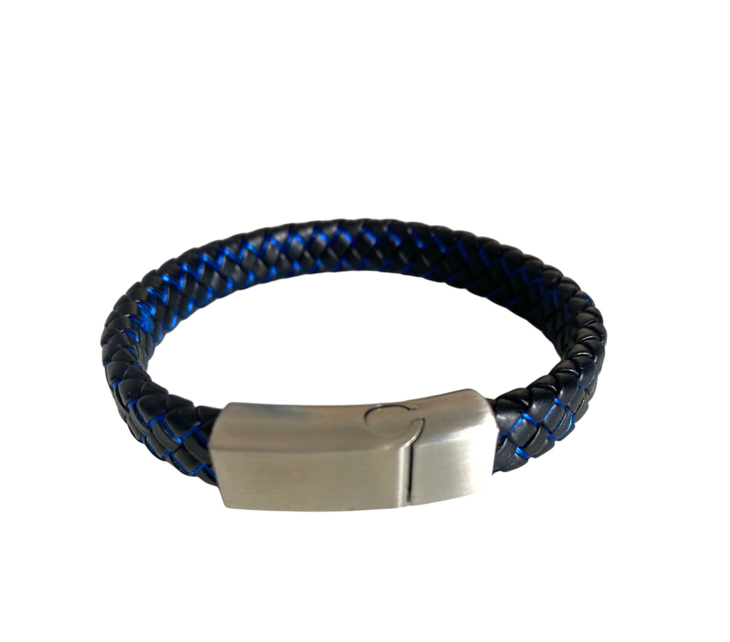 Pulsera cuero azul