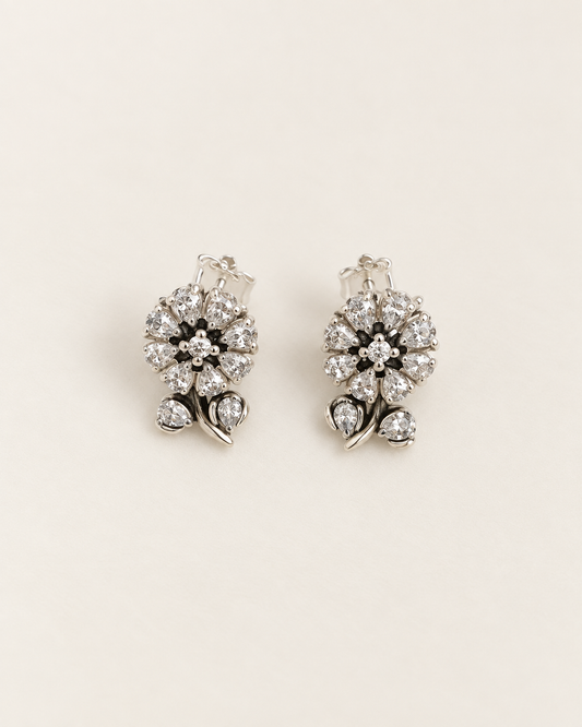 ✨ Aretes Florales en Plata 925