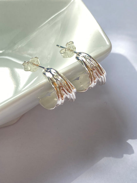 Aretes media lunas con diseño