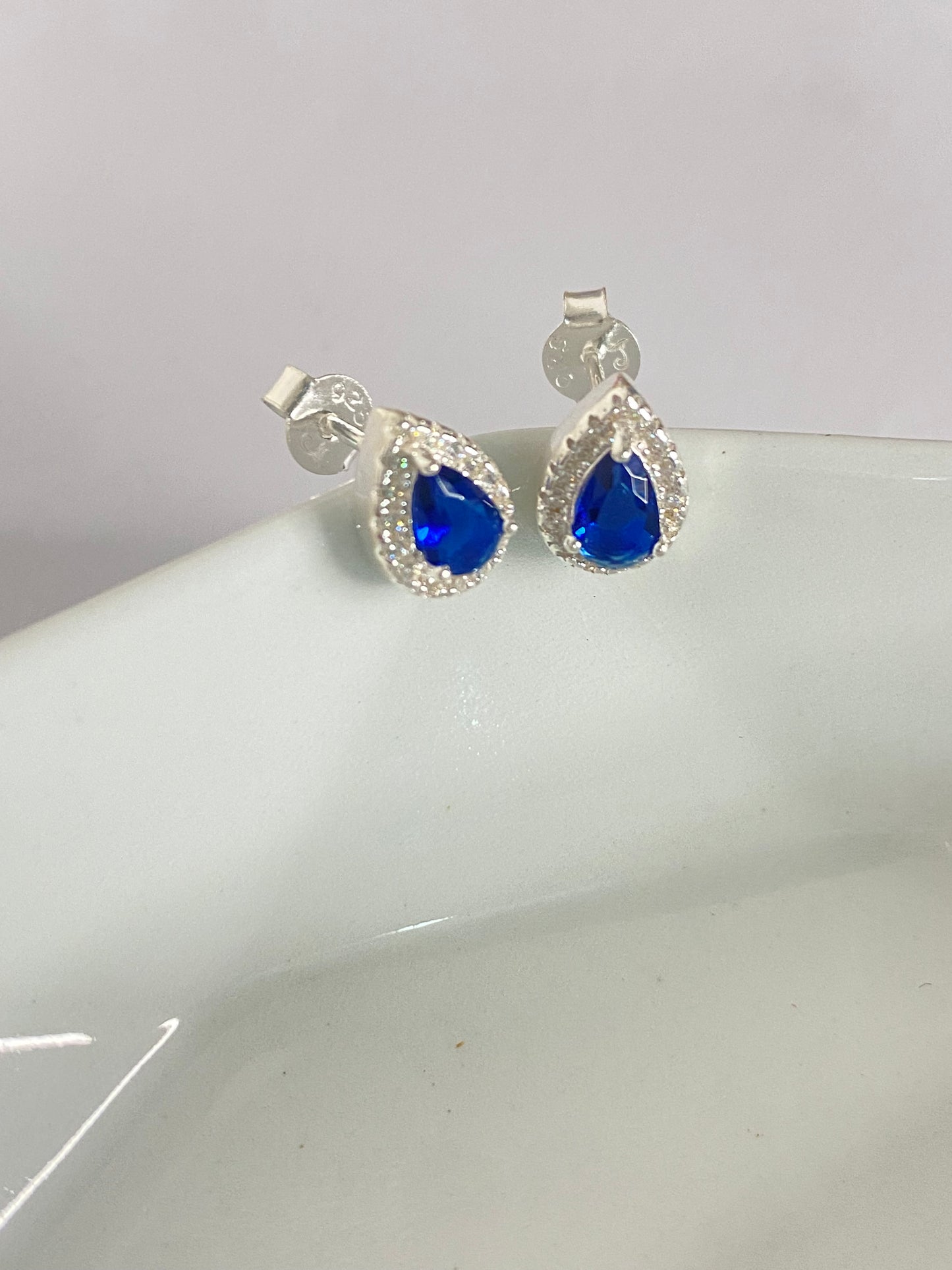 Aretes gotas 💧 azules