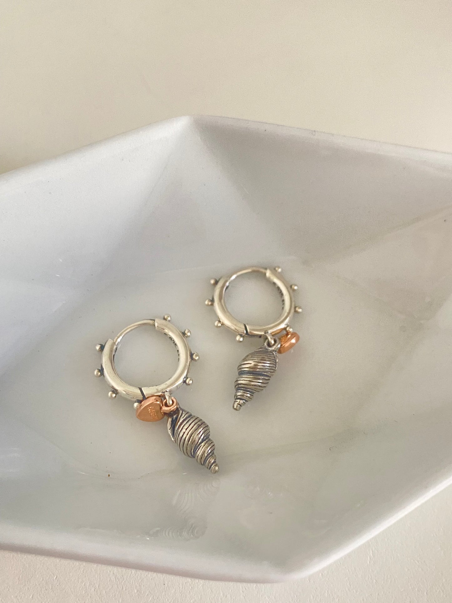 Argollas caracol pink