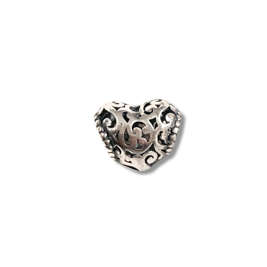 Charm corazón plateados diseño