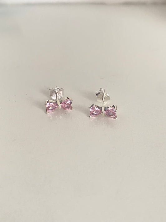 Aretes 🎀 lazos rosados