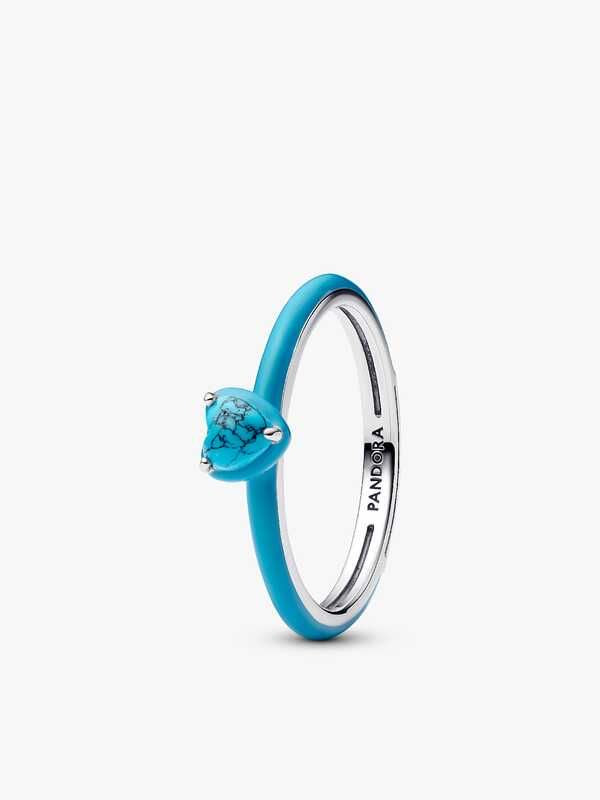 Anillo corazón turquesa