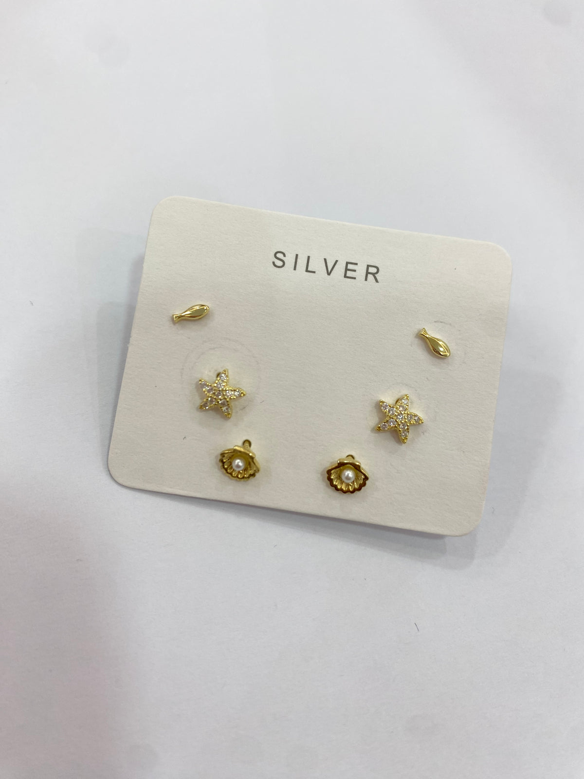 Set de aretes marinos dorados ✨