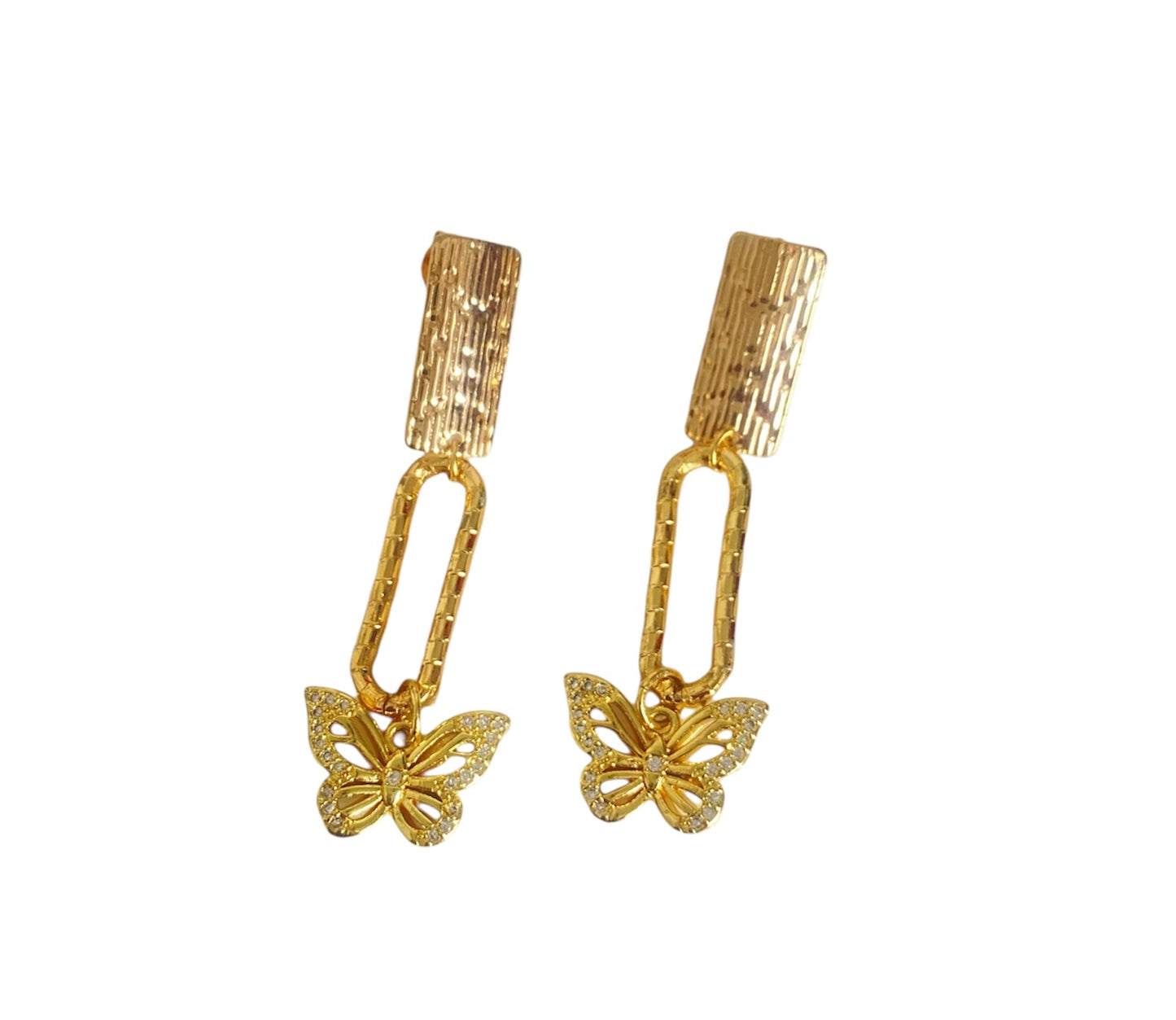 Aretes Mariposas doradas