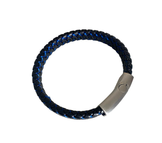 Pulsera cuero azul