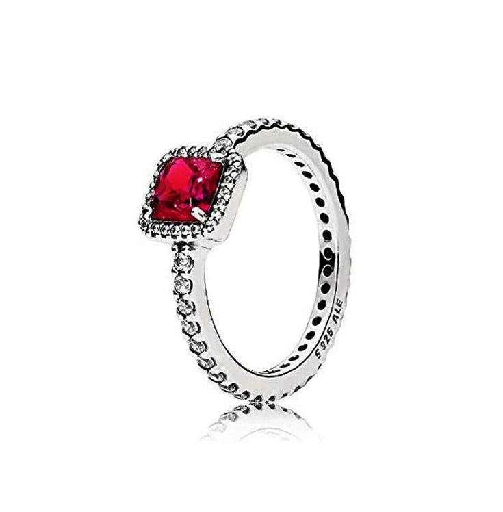 Anillo cuadrado red princesa