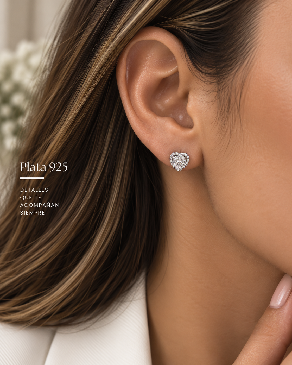 Aretes Corazón de Plata 925 ✨