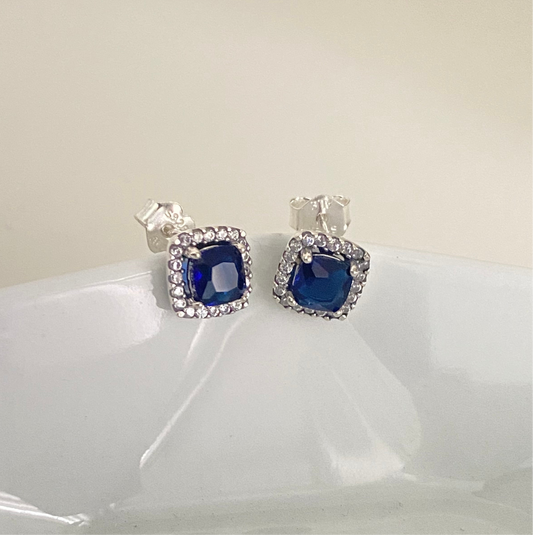 Aretes azul zafiro