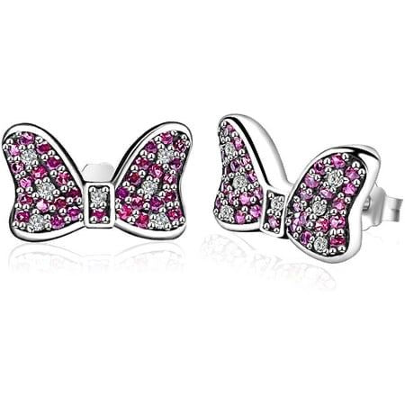 Aretes lazos Minnie Mouse