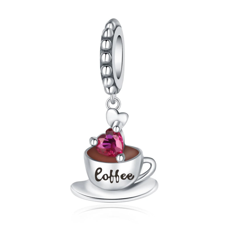 Charm café Corazon rojo