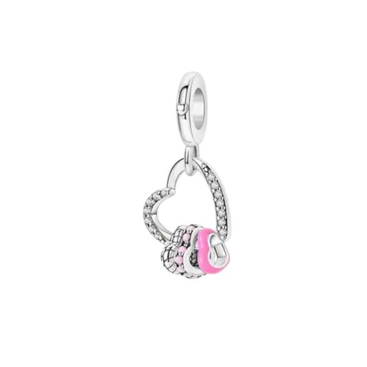 Charm corazones triple