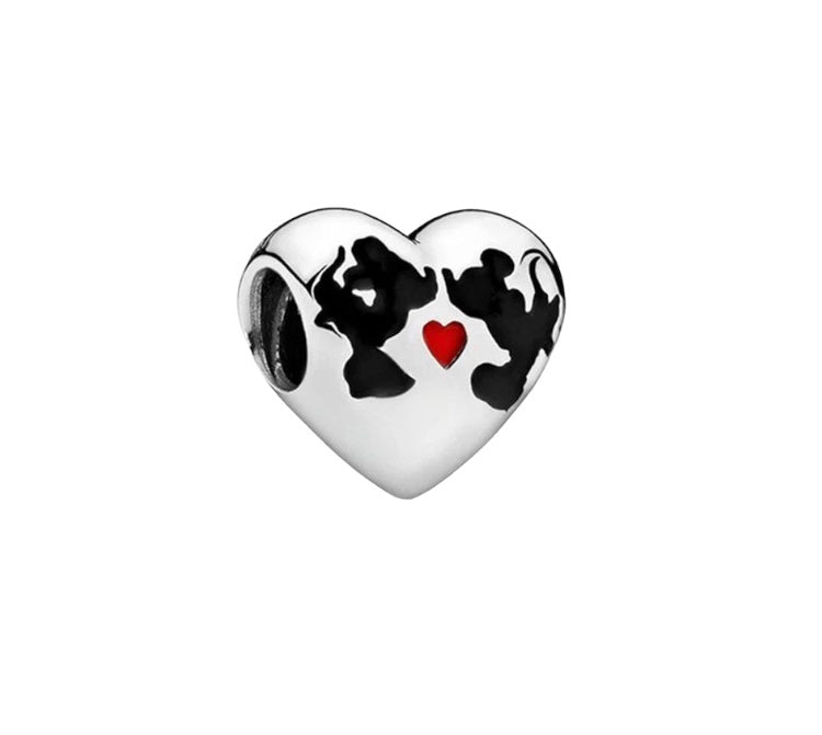 Charm separador corazón ♥️ Mickey y Minnie